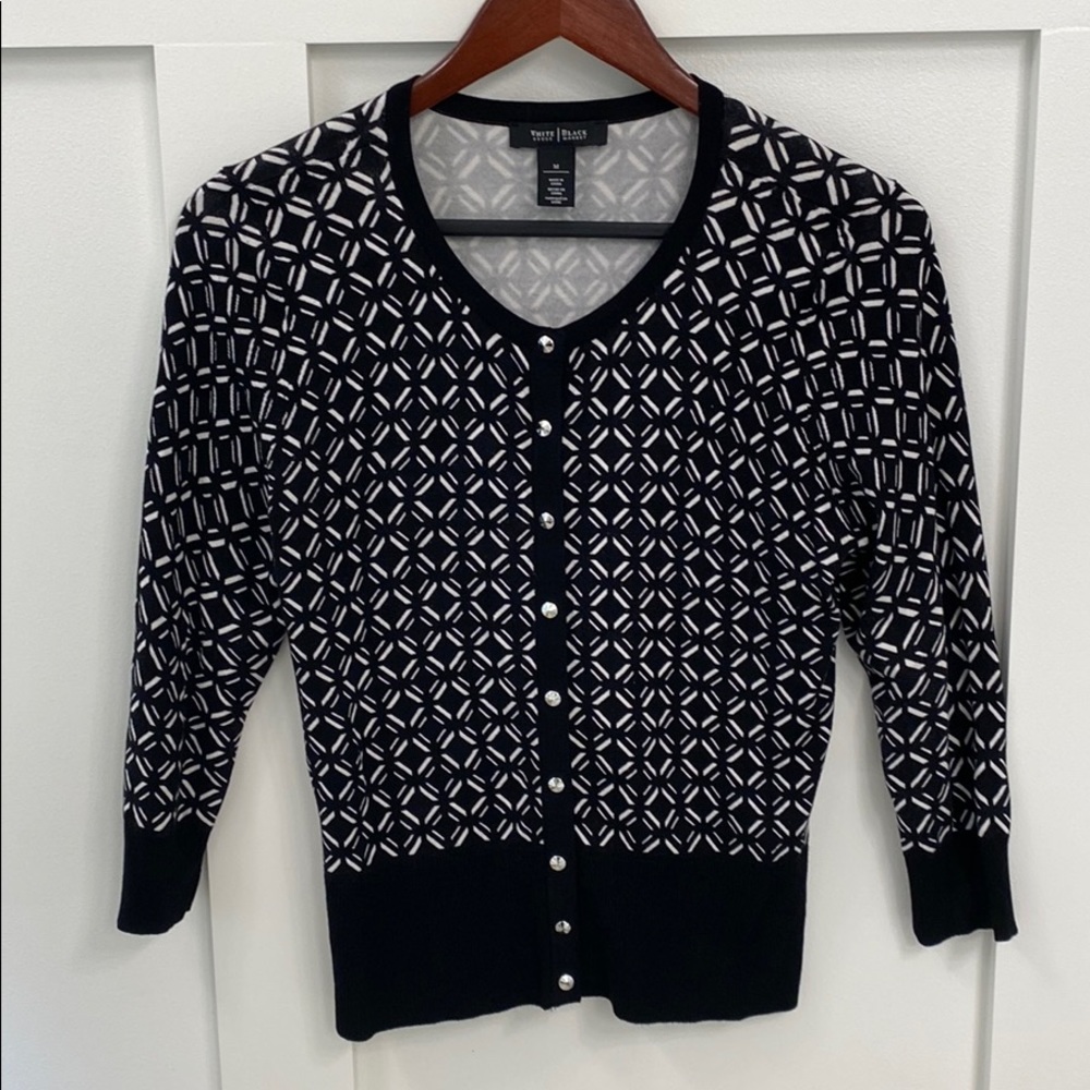 Black and white modern cardigan